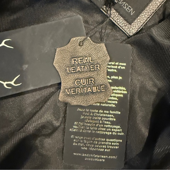 Bod & Christensen Blake Black 100% Genuine Leather Moto Biker Jacket Womens NWT - Picture 11 of 12